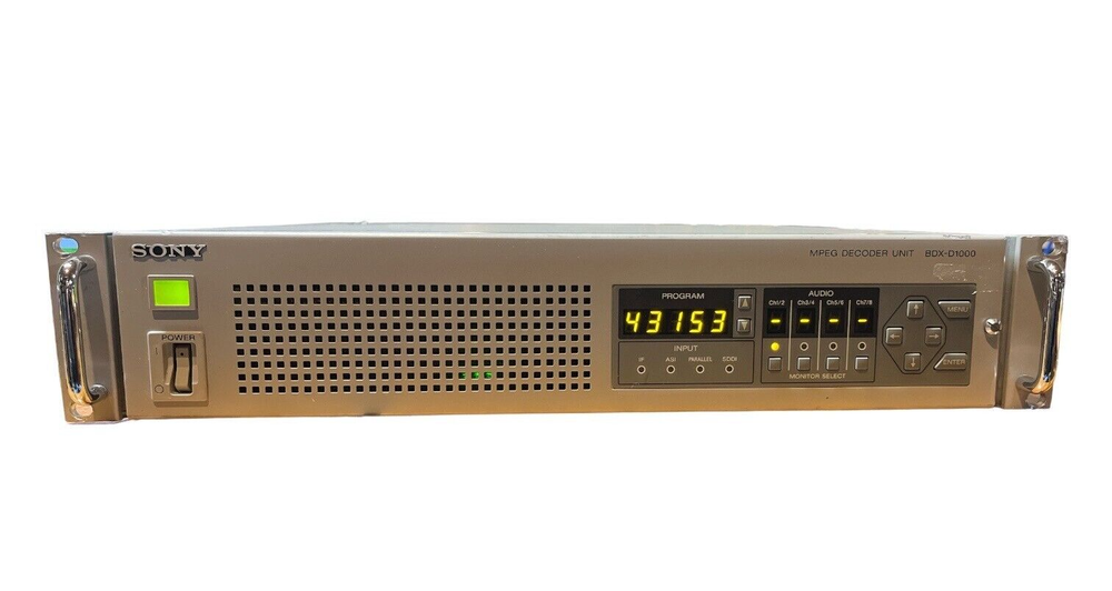 SONY BDX-D1000 MPEG-2 PROFESSIONAL INTEGRATED RECEIVER/DECODER WITH SDI OUT
