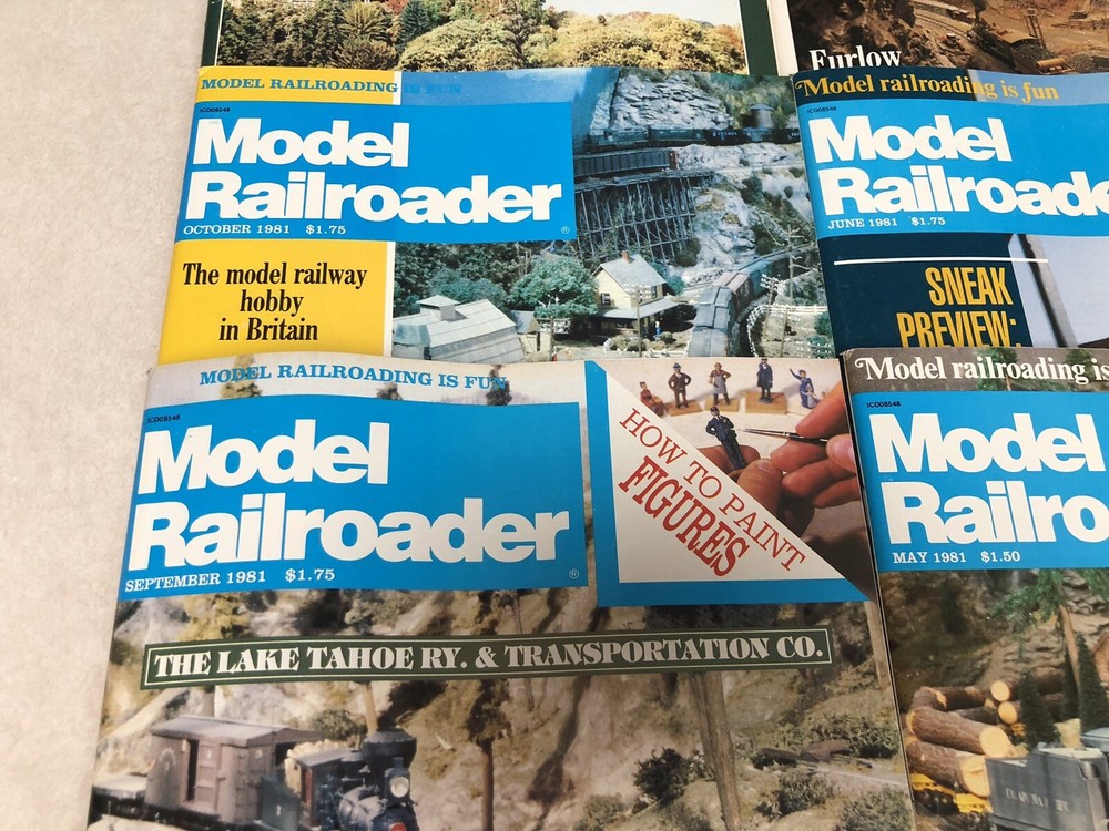 12 Model Railroader Train Magazines 1981 Complete Year