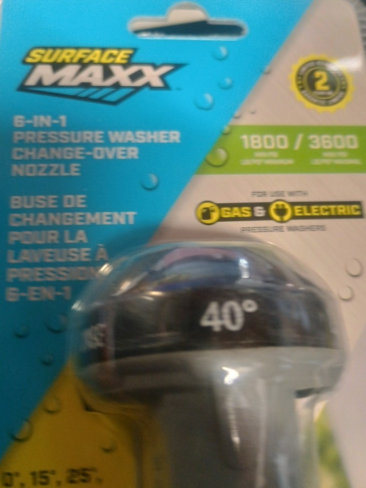 Surface Maxx 0806888 6 In 1 Pressure Washer Change Over Nozzle