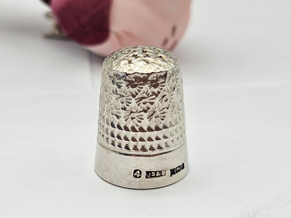 Sterling Silver Thimble, 1950 Hallmarks, Excellent Condition
