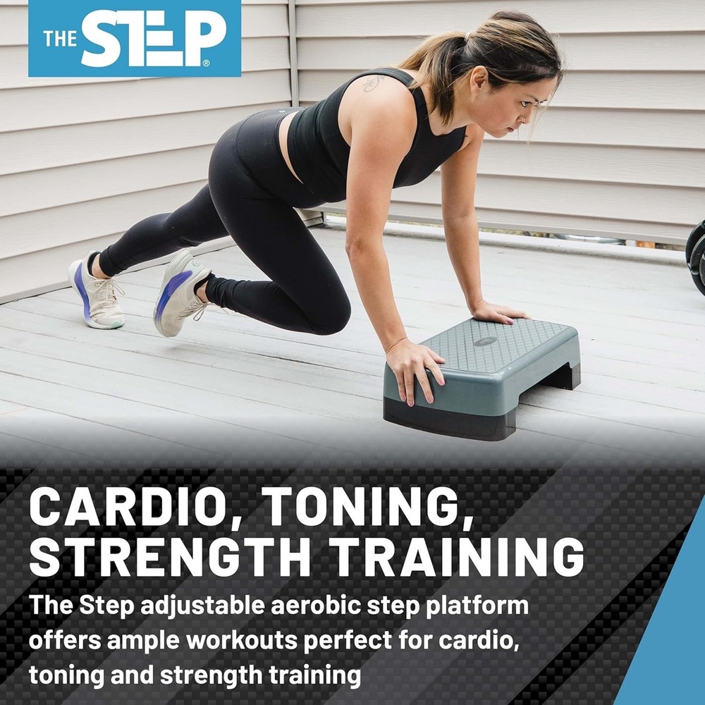 Adjustable Aerobic Step Platform - Home Workout Essential for Cardio & Strength
