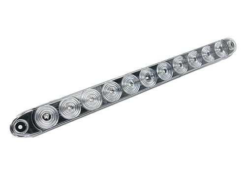 15" Clear Red Multi-function Stop Turn Tail Marker Trailer Light LED Bar Truck