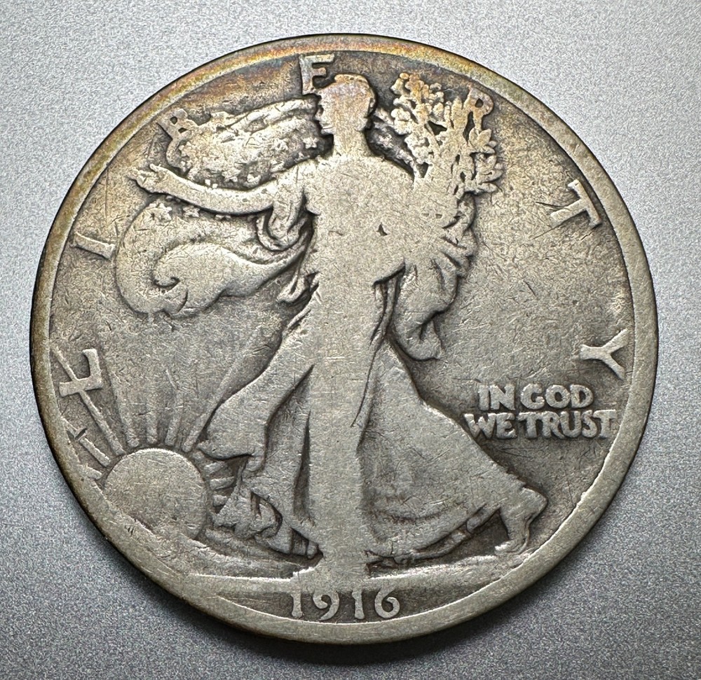 1916  WALKING LIBERTY HALF DOLLAR  VG  #19921