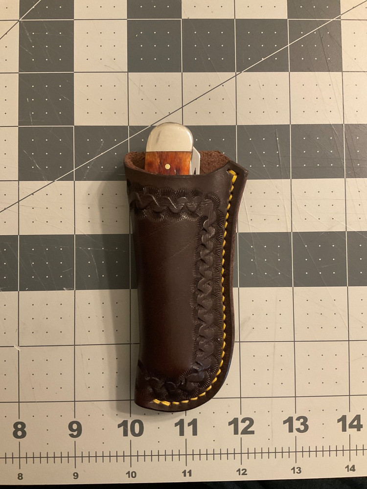Leather Knife Sheath (Left Hand) for Large CASE TRAPPER