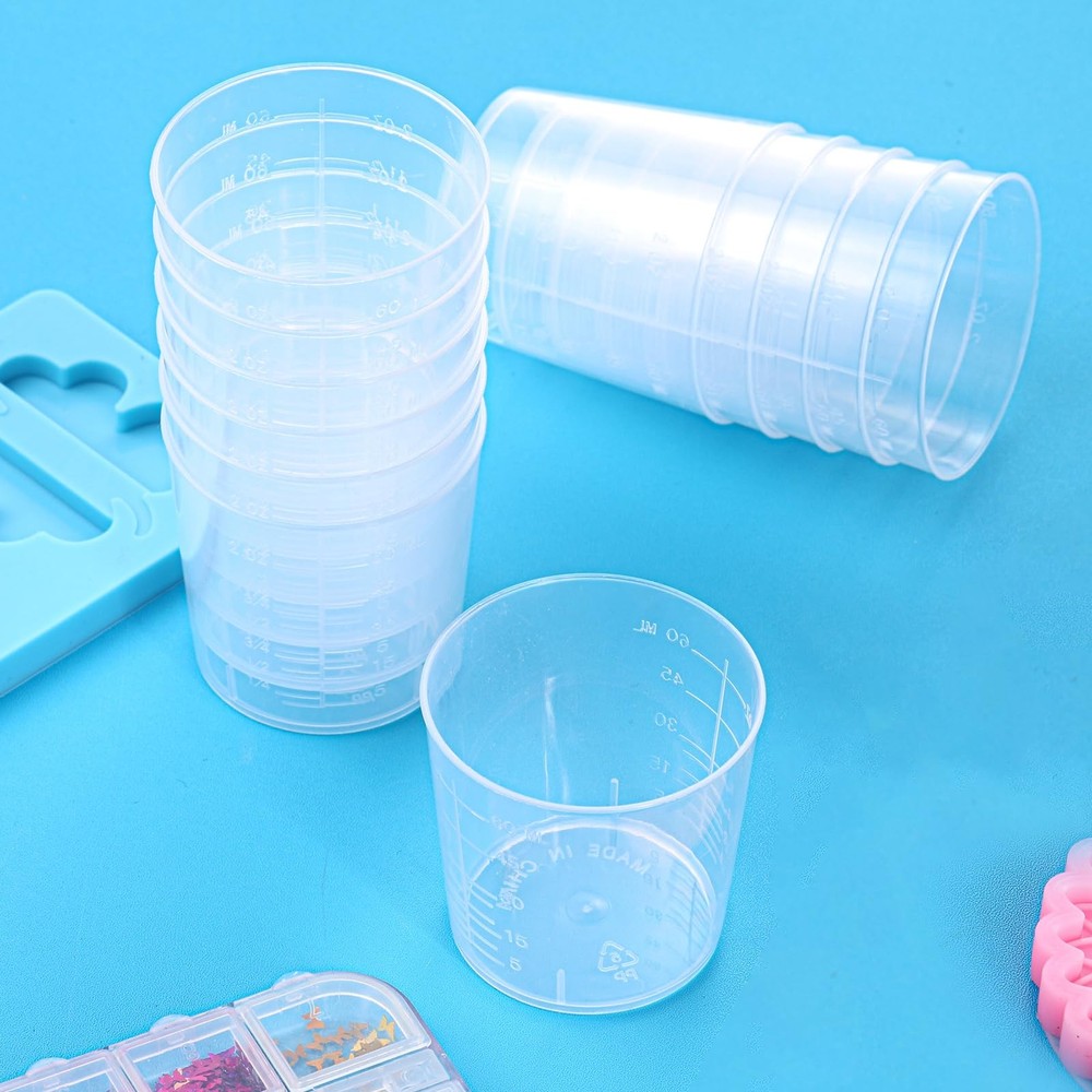 300 Pack 2oz/ 60 ml Plastic Mixing Cups Disposable Measuring Cups, Epoxy Bulk...