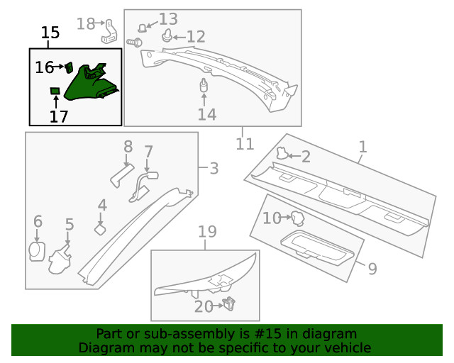 Genuine GM Side Trim Panel 20823299