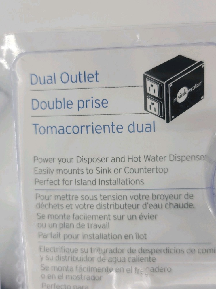 InSinkErator 76696 Air Switch for Sink with Dual Outlet Chrome or White