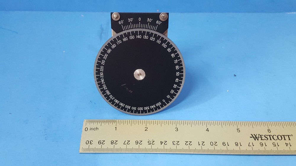 Engraved Flat Disk & Dial, Range 0-360, Outside Diameter: 3", ACKERMAN ENGRAVERS
