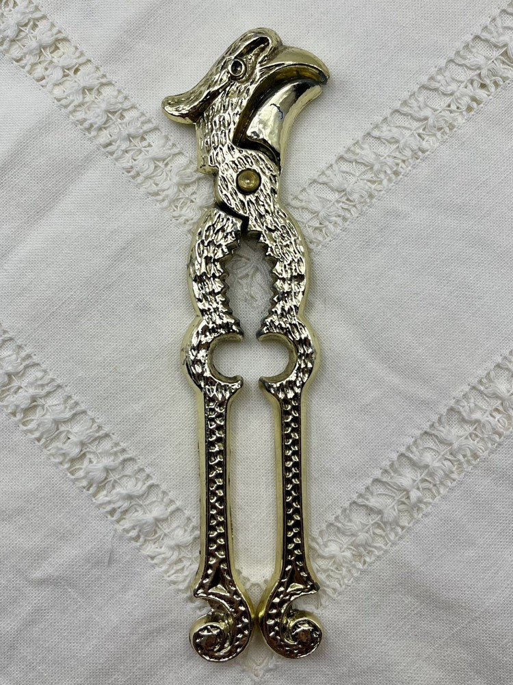 Vintage Silver Metal Eagle/Phoenix Head Handheld Nutcracker