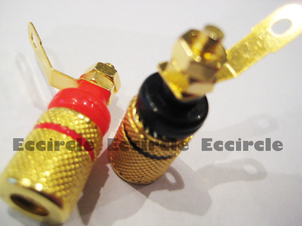 4 pcs Binding Post Amplifier Speaker Terminal Banana Plug Socket Connector 4mm