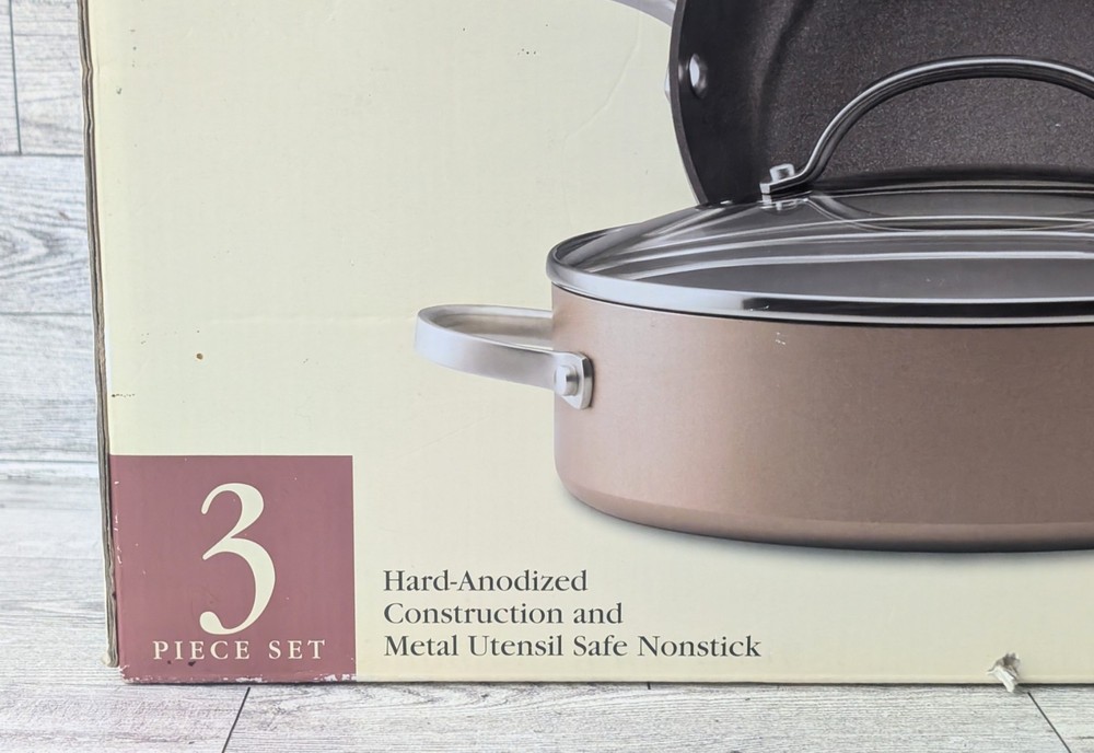 Anolon Advanced Bronze Collection Home Hard-Anodized Nonstick 3-Pc Cookware Set
