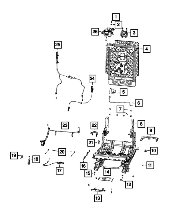 Genuine Mopar Seat Bracket Right 68545258aa