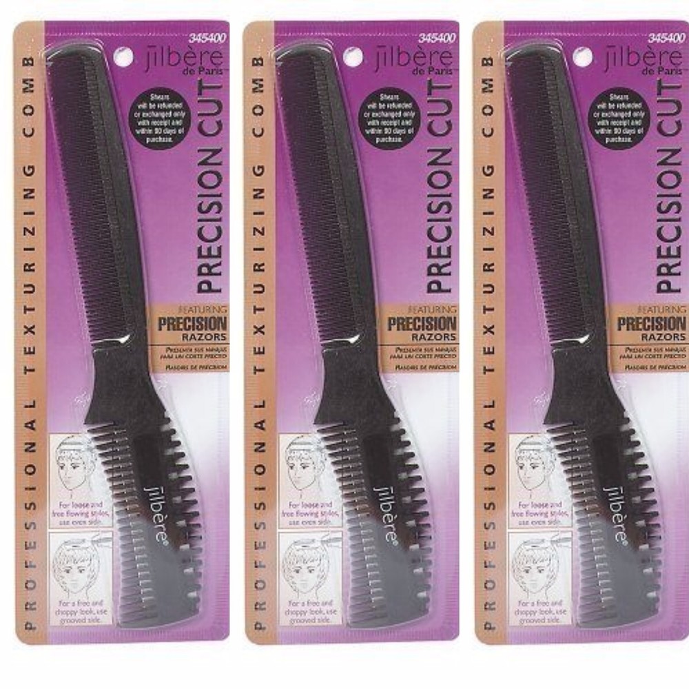 JILBERE Professional Texturizing Comb featuring Precision Razors - 3 COMB SET!!