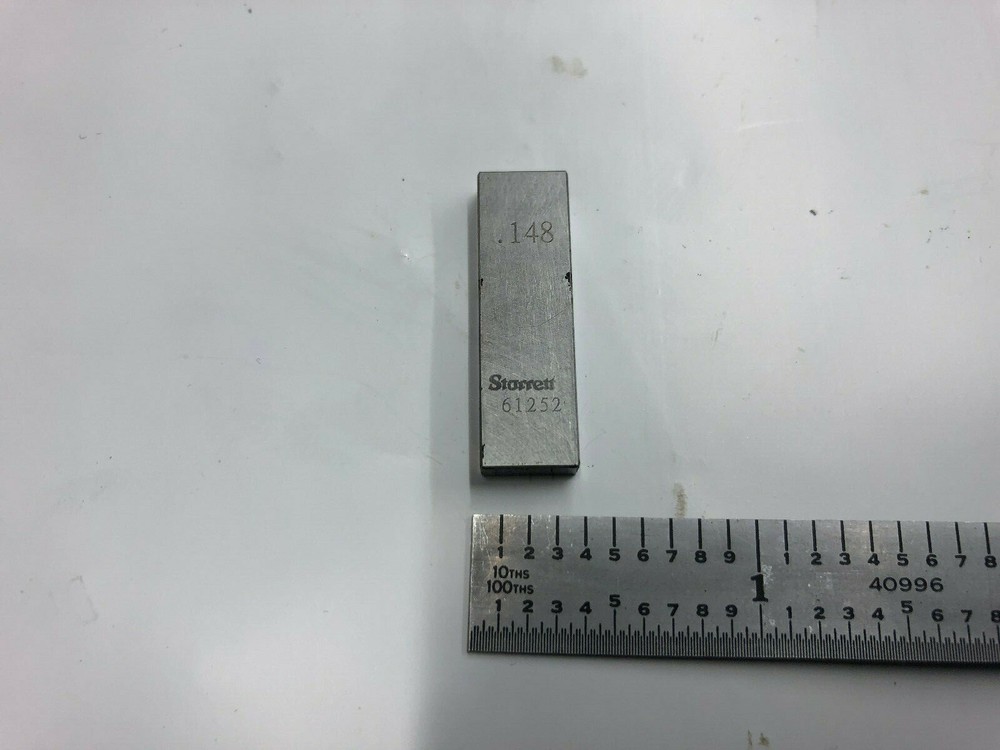 .148 Starrett Rectangular Steel Gage Gauge Block.