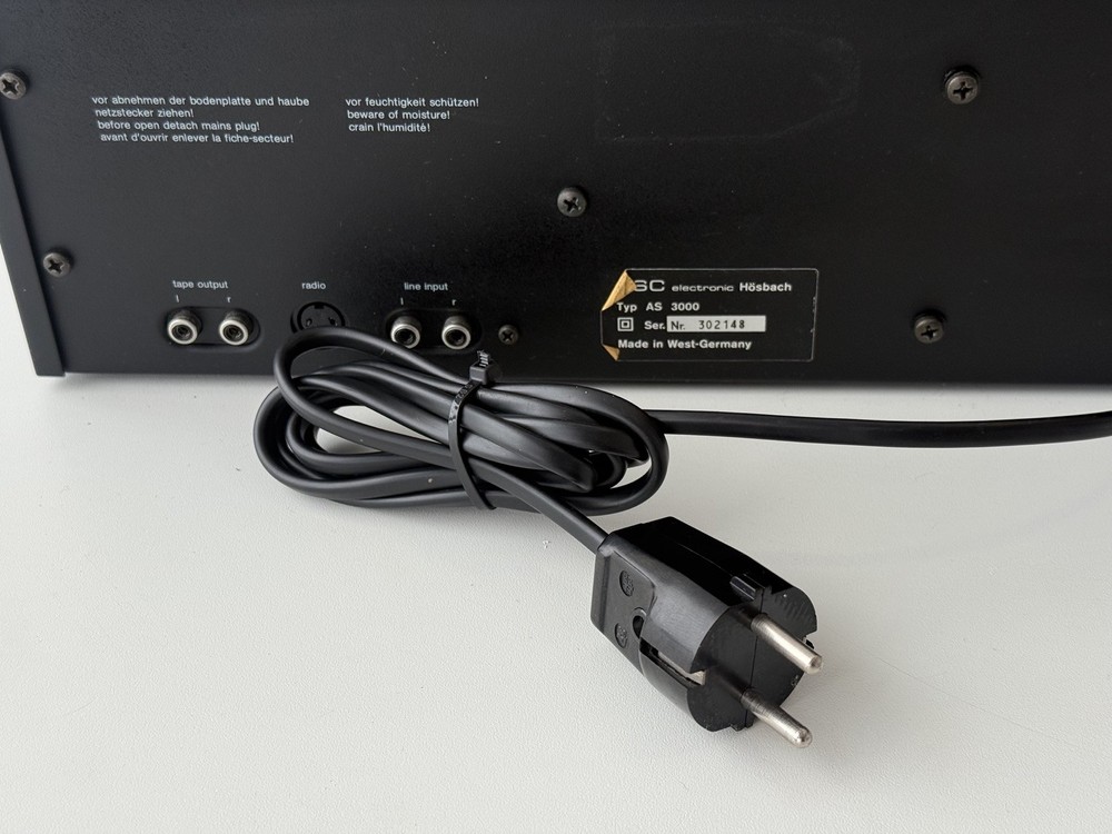 ASC AS 3000 Tape Deck / Cassette Deck (Needs Service / Defective)