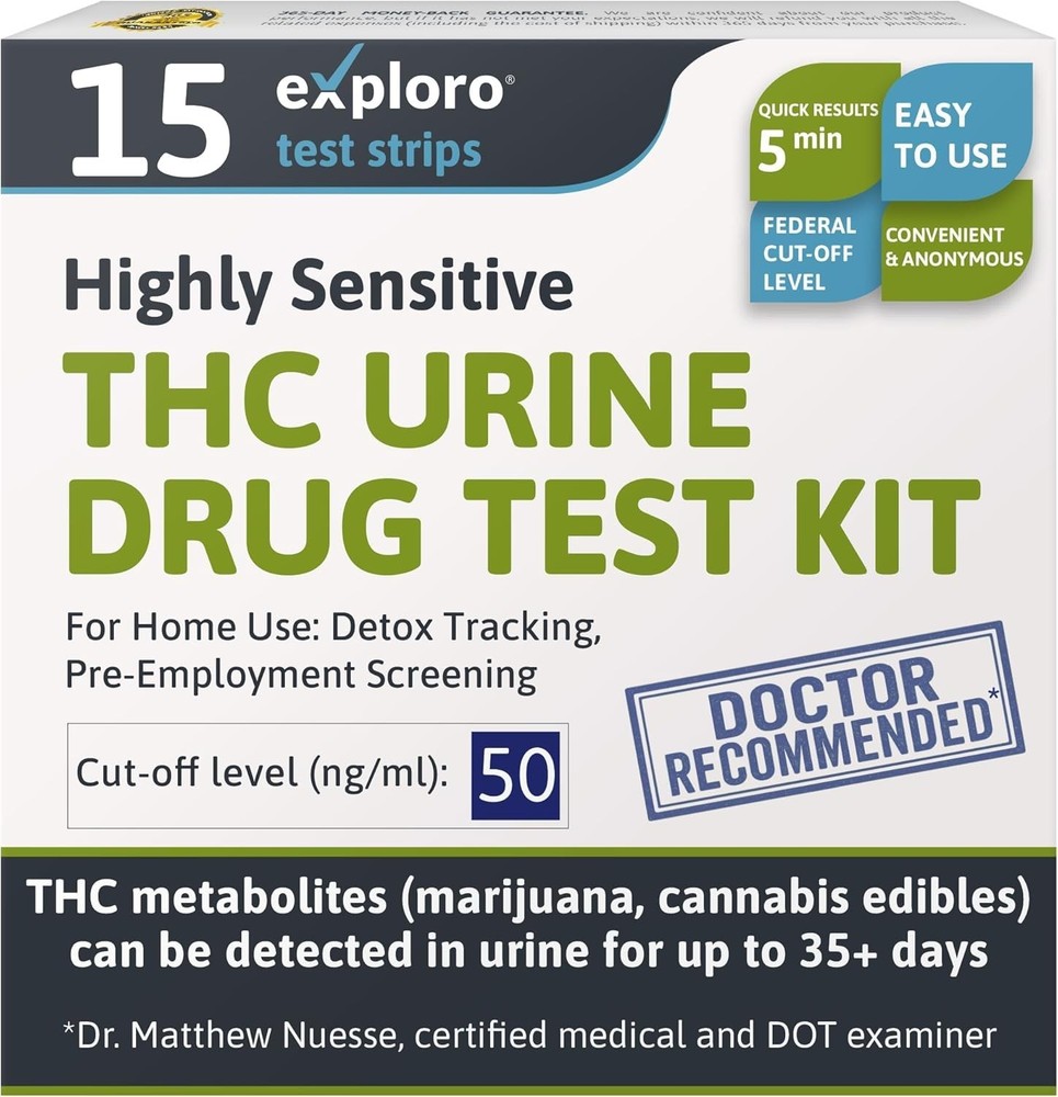 15 Count THC Strips for Reliable Home Marijuana Testing - Easy to Use Kit