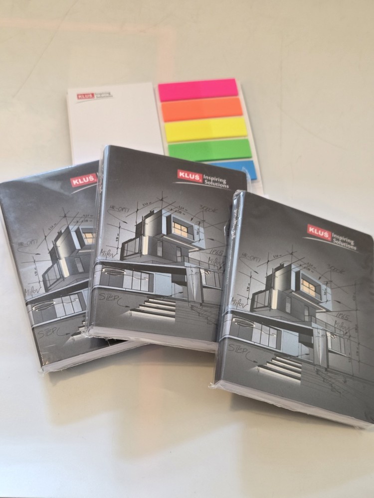 (3) Klus Inspiring Solutions Creative LED Get Inspired Notepad Sticky Notes New