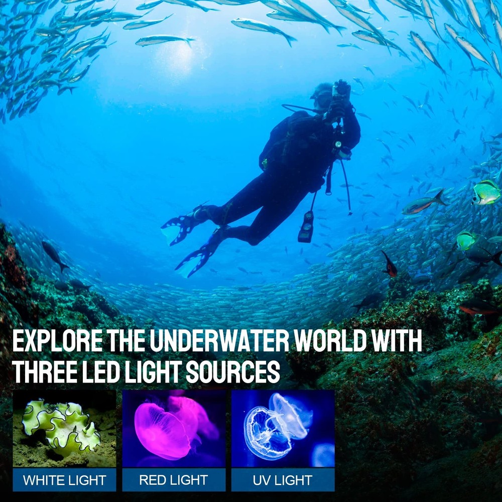Trustfire DF50 6500Lumen Kit led Diving Light Scuba Flashlight 3 Mode Light -70M