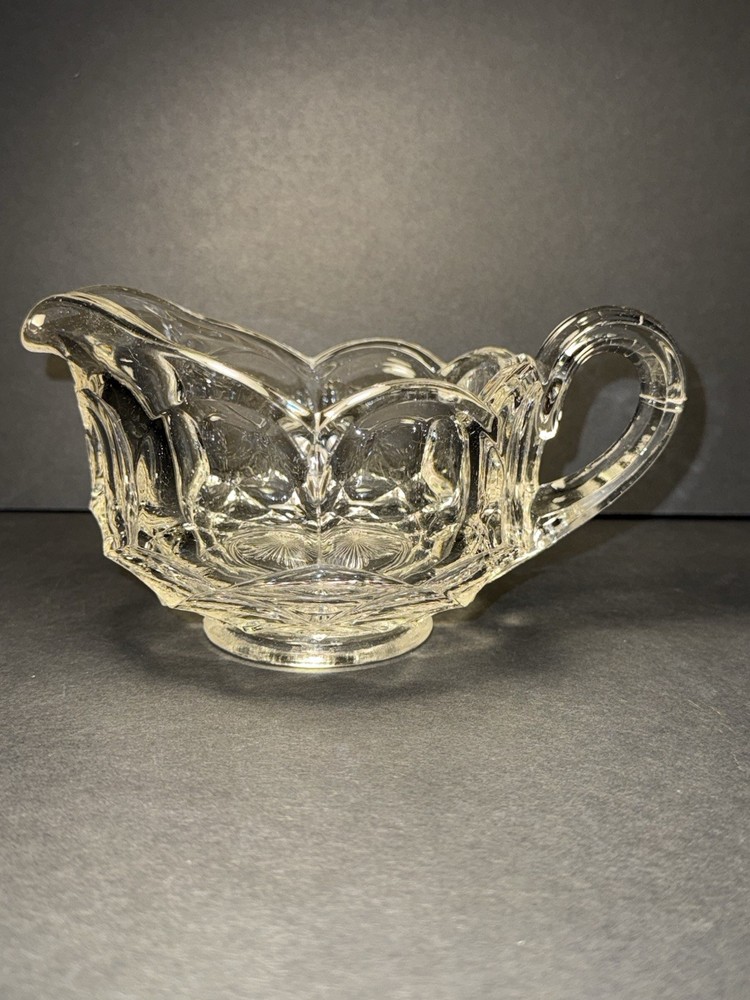 Ornate Glass Creamer Bowl
