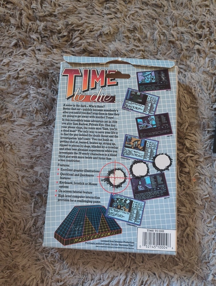 Mastertronic Computer Game Time To Die