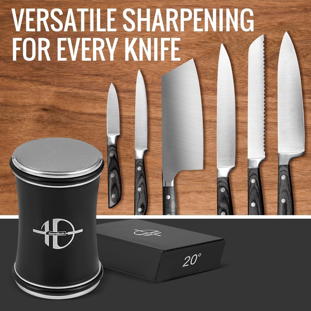 Roller Sharpener Kit with diamond and ceramic sharpening blades, magnetic angle