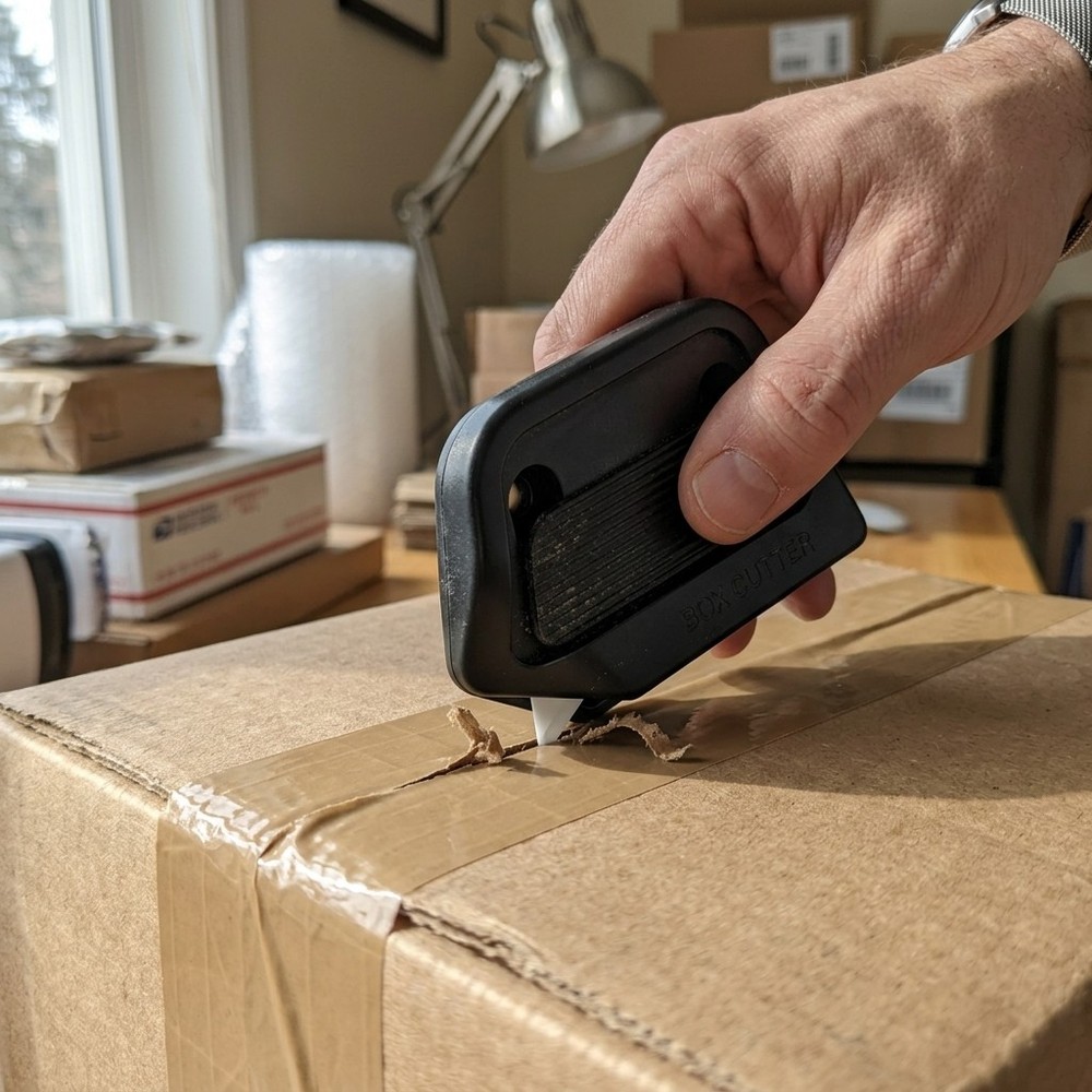Compact Safe Box Cutter Ceramic Blade Opener for Boxes Envelopes Packaging Tasks