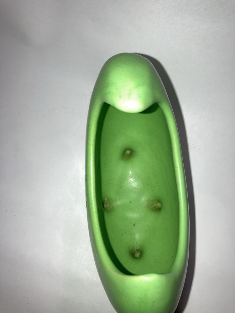 Vintage Lime Green Crescent Moon Footed Planter