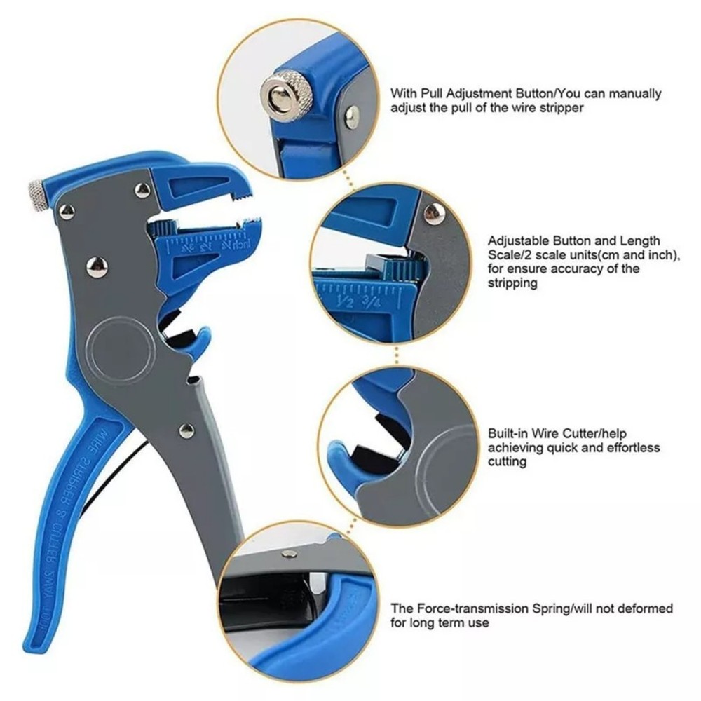 Automatic Wire Stripper Cutter Adjustable Electrical Cable Wire Stripping Tool-