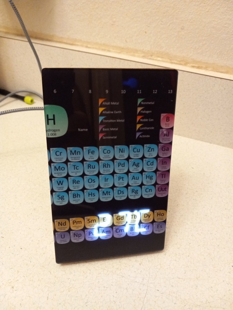 Periodic Table Desk Clock
