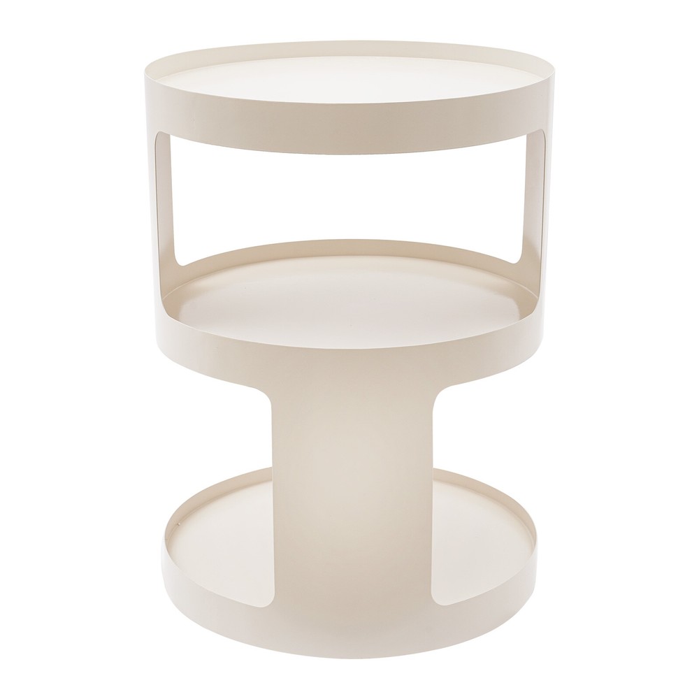 3 Tier Side Table Modern Coffee Table Sofa Bedside Table Round Organizer White