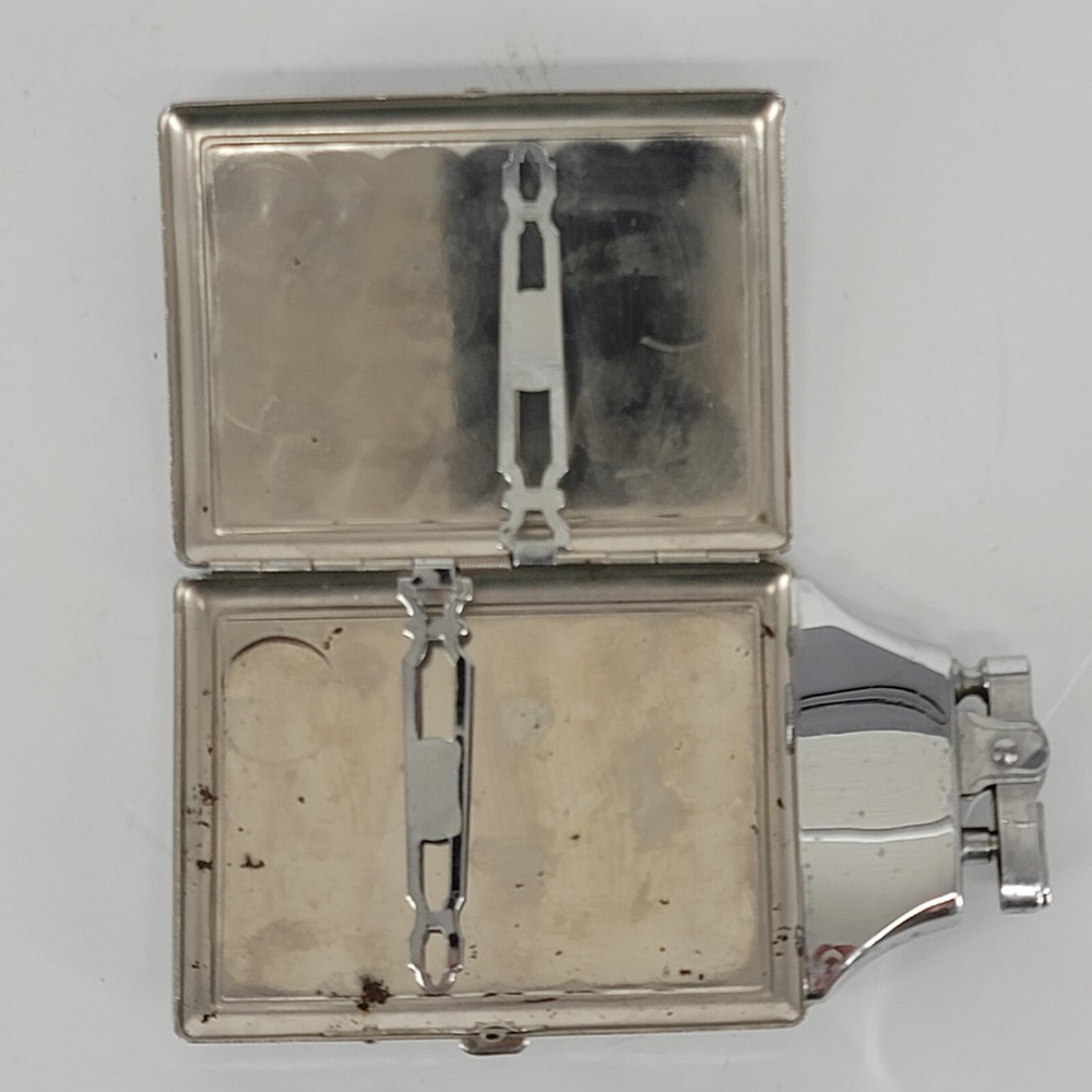 Ronson Cigarette Lighter Combo Case Holder Art Deco Mastercase Vintage