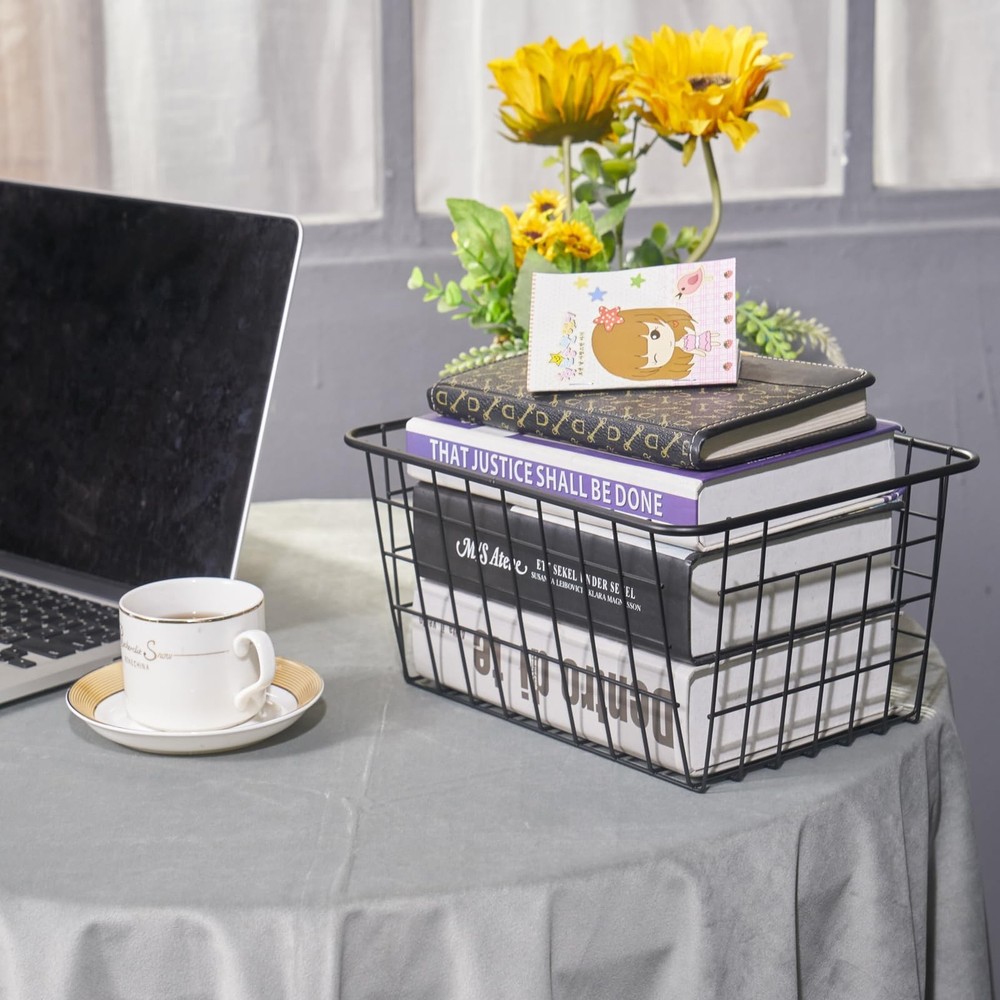 Wire Kitchen Storage Basket 2 Packs,Perfect Pantry Organization Basket,Laundr...