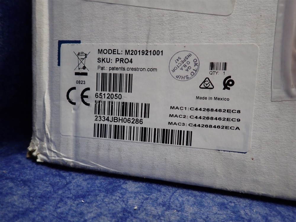 NEW Crestron PRO4 4-Series Control System, Rack Mountable (EE1)