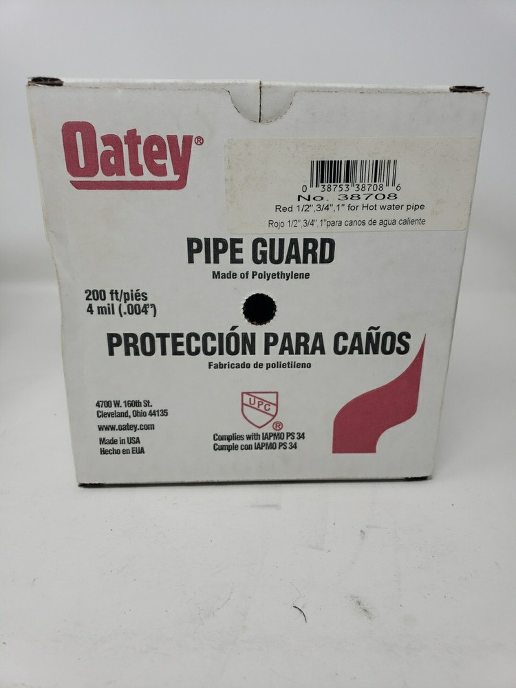 Oatey No. 38708 200ft Pipe Guard 3 Boxes