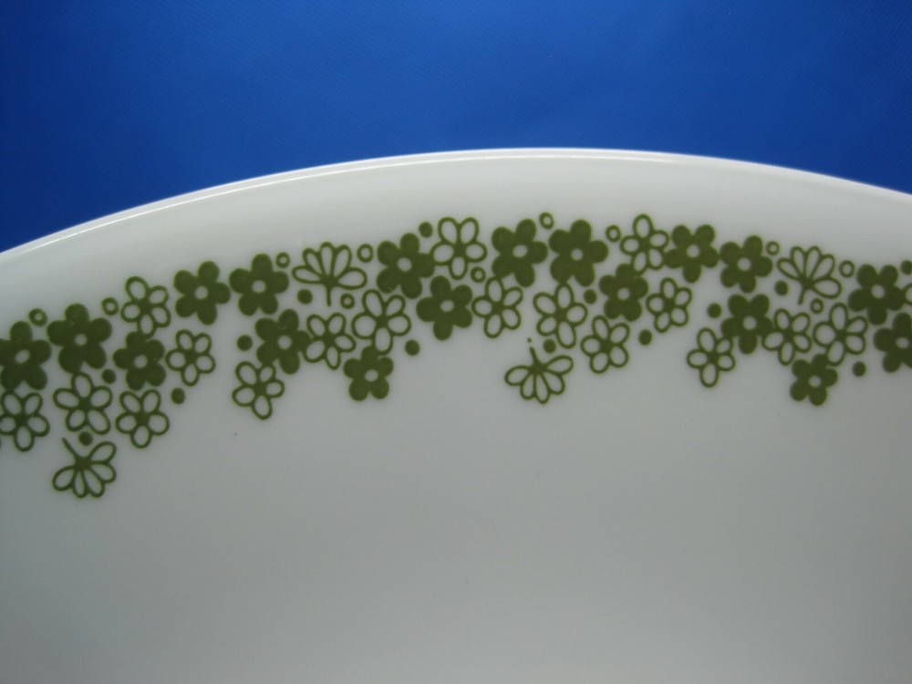 2 Corelle Spring Blossom Green Crazy Daisy Dinner Plates
