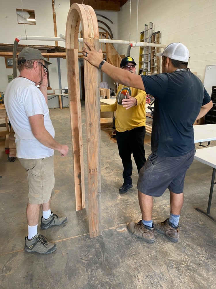 Solid wrought iron pedestrian gate w/side jambs speakeasy custom Your Size