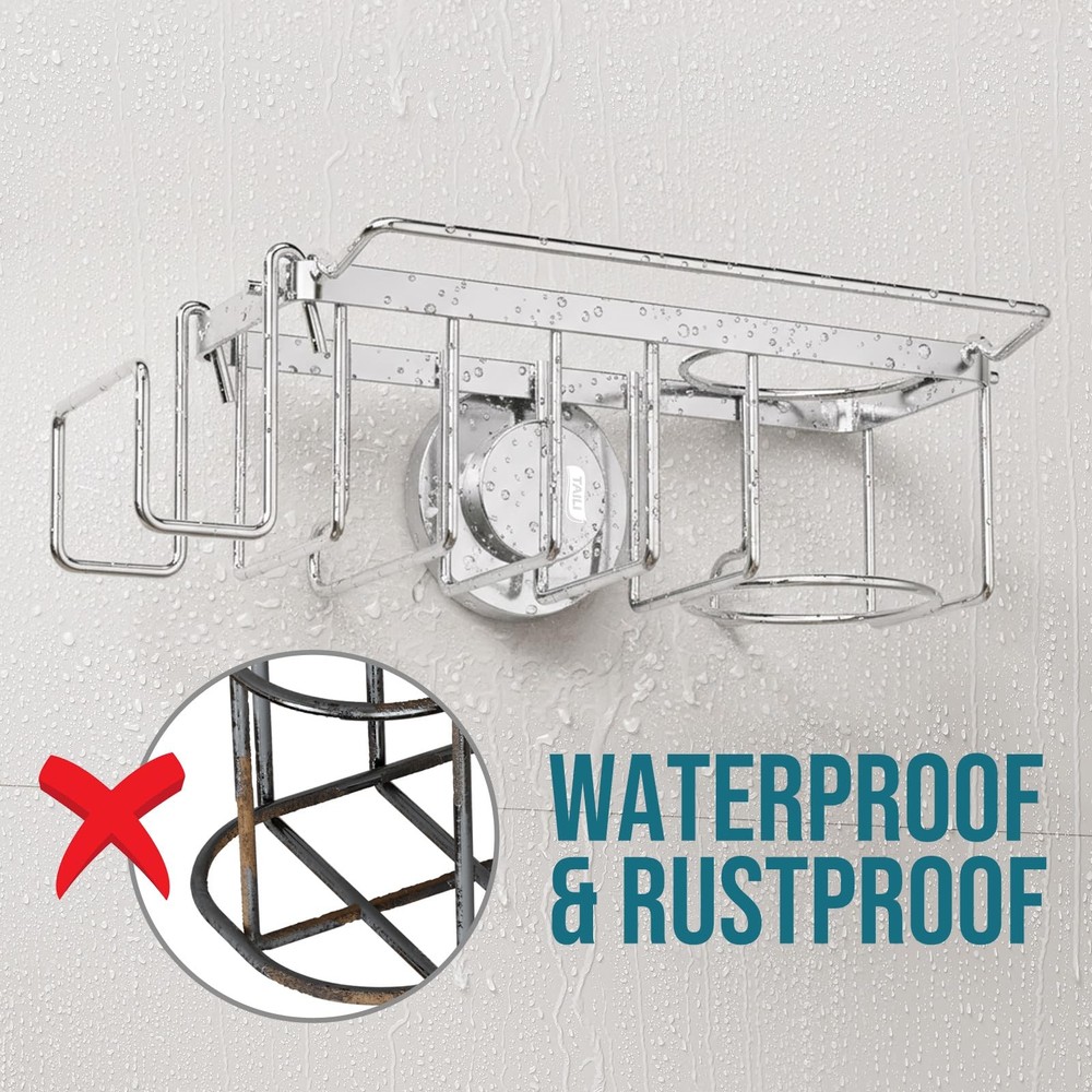 Sponge Holder with Strong Suction Cup, 4-in-1 Rustproof Sink Organizer - Sink...