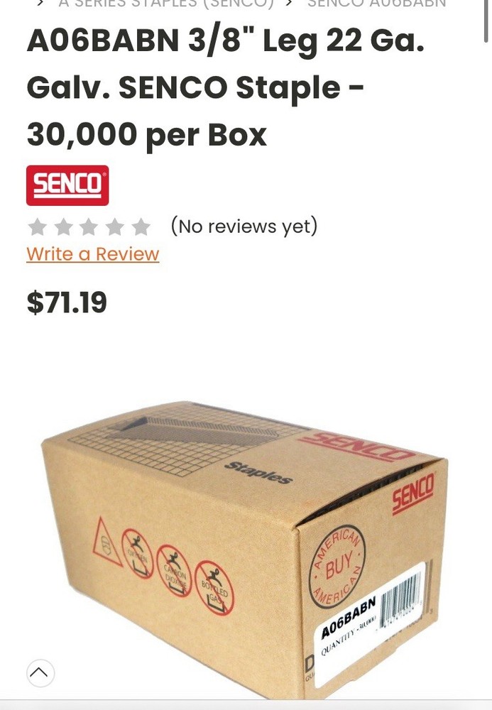 Senco A06BABN  Staples