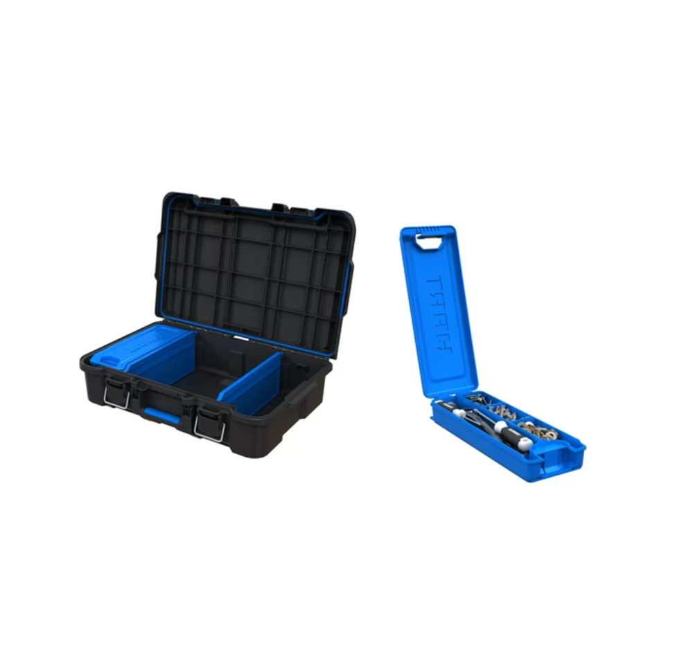HART Stack System Tool Box with Small Blue Organizer & Dividers, Fits HART's