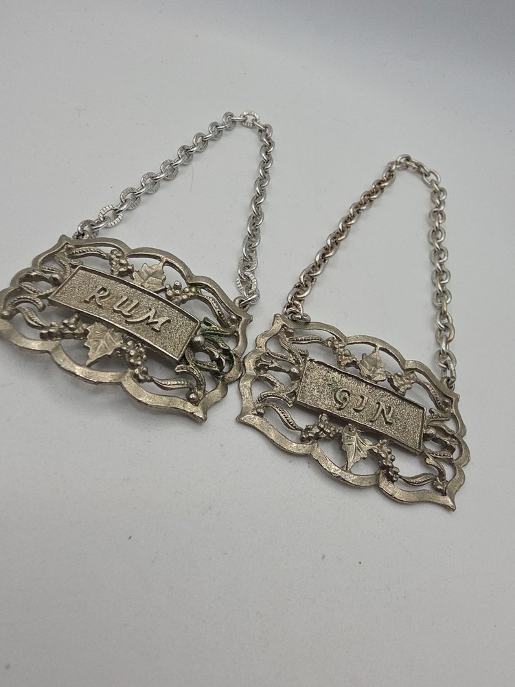 Bottle Decorations Gin Rum Bottle Neck Decoration Silver Tone