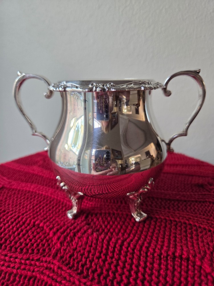 Vintage Wallace Silver Plated Sugar Bowl - Double Handle