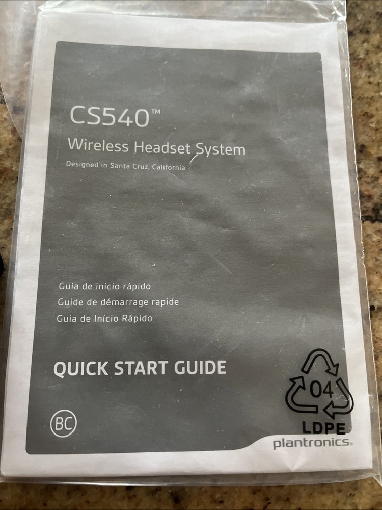 Plantronics CS540 Wireless Headset System 4pcs