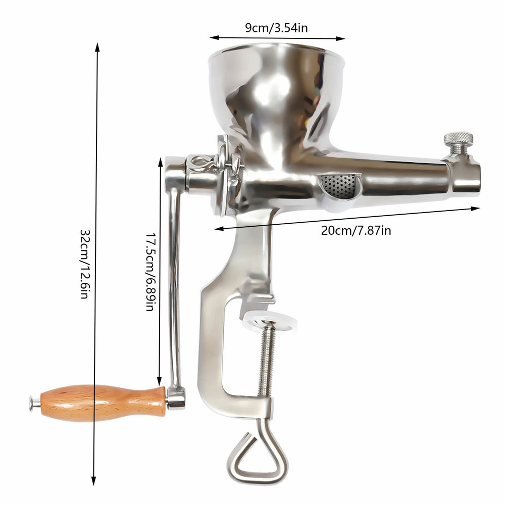 Manual Wheatgrass Juicing Hand Press Wheat Grass Fruit Juicer Extractor silver