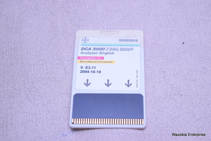 BAYER DCA 2000+ HEMOGLOBIN BLOOD ANALYZER WITH SR002810 PROGRAM CARD