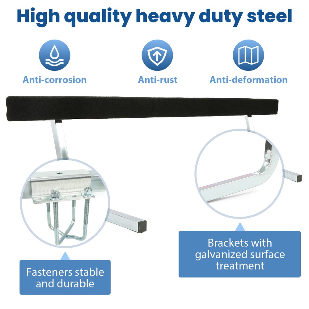 Boat Trailer Bunk Board Guide-On 5' Feet Rail Makes Loading Boat w/Brackets Kit