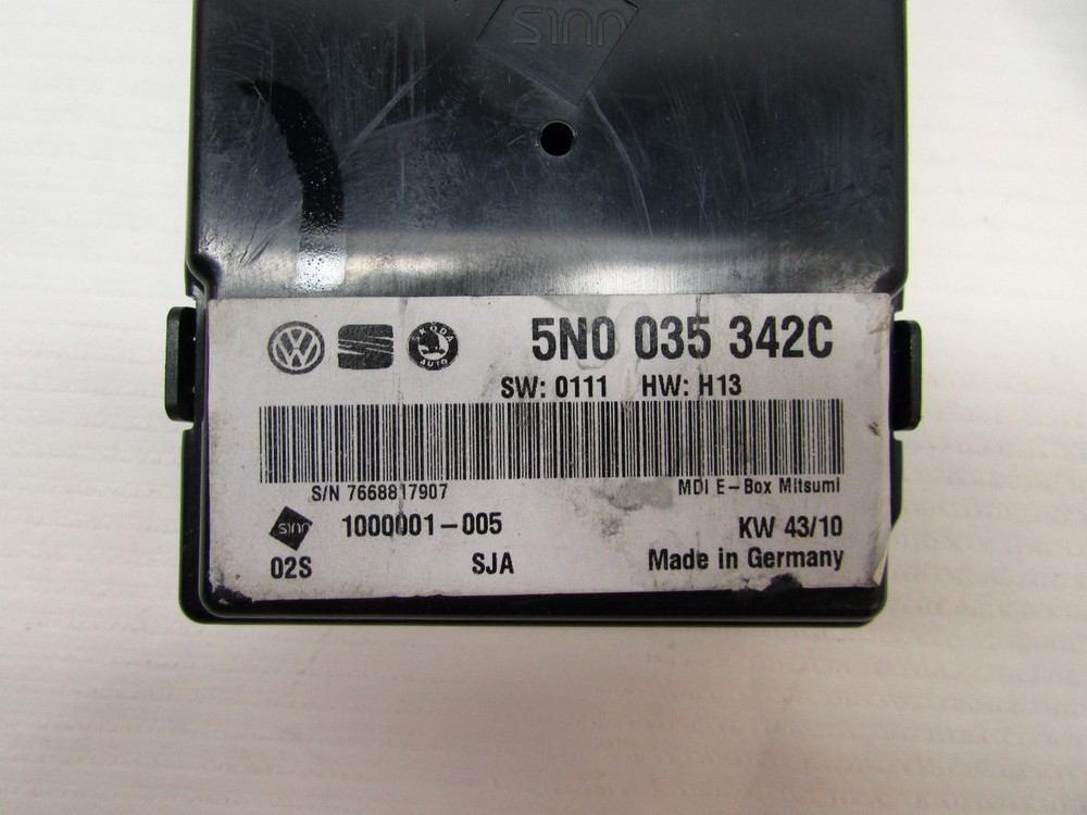 2012 VW JETTA BLUETOOTH INTERFACE CONTROL MODULE 5N0 035 342 C OEM 12