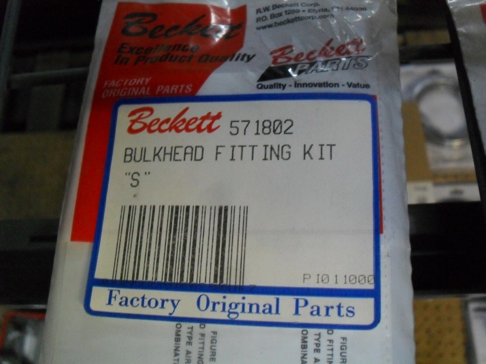 Beckett 571802 Bulkead style S fitting kit