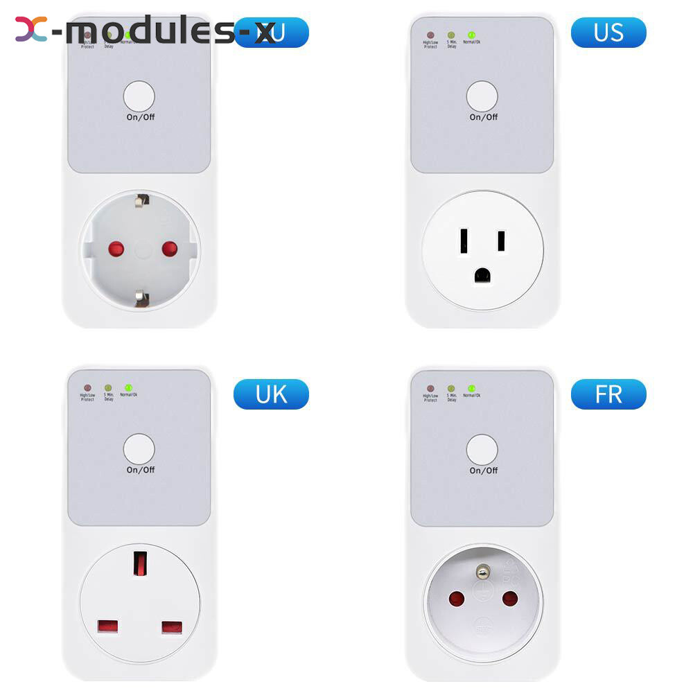 Automatic Voltage Protector AC 220V Power Surge Safe Protector Socket Switcher