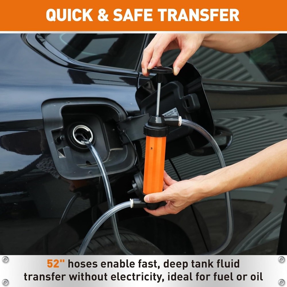Multi-Function Siphon Transfer Pump Kit Manual Fuel Pump Adapter