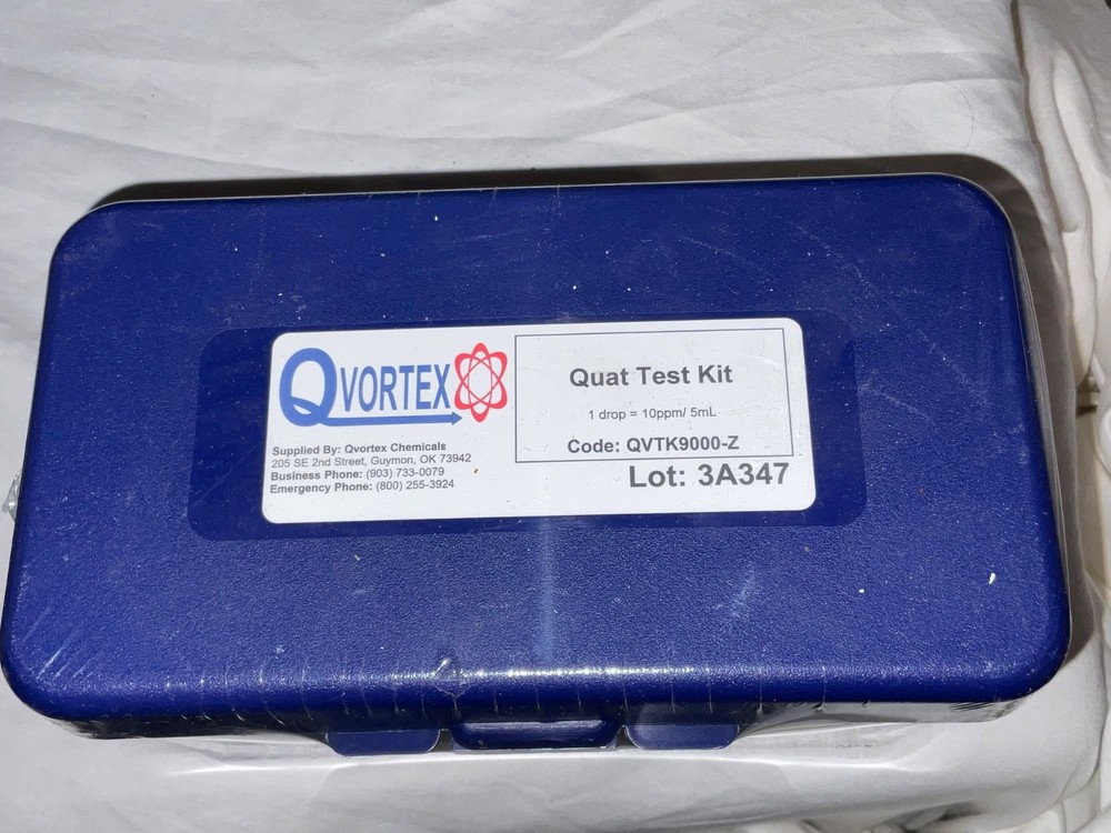 QVortex Quat Test Kit Code QVTK9000-Z 1 Drop 10ppm/ 5mL Sealed NEW OPEN